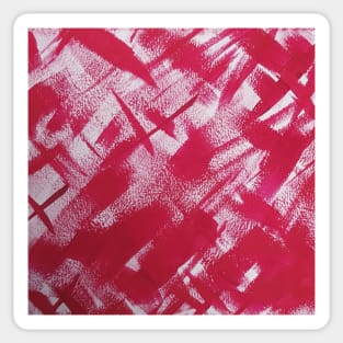 Abstract painting red Sticker